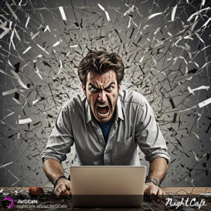 Image of angry person being driven to the brink of madness... by WordPress.